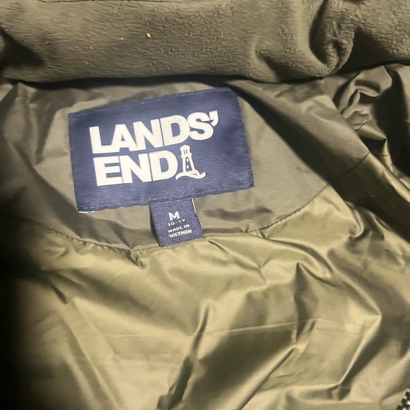 Land end down winter coat with hood Olive - Picture 5 of 5
